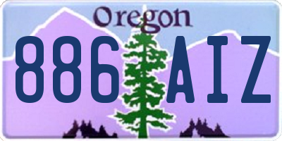 OR license plate 886AIZ