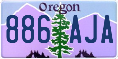 OR license plate 886AJA