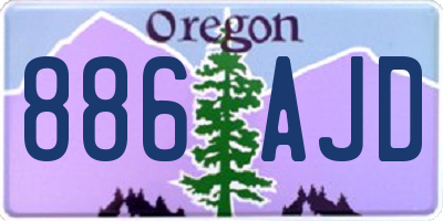 OR license plate 886AJD