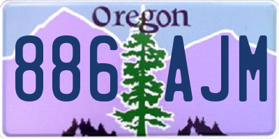 OR license plate 886AJM