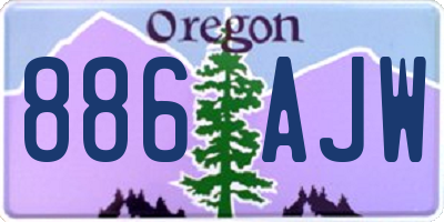 OR license plate 886AJW