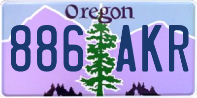 OR license plate 886AKR