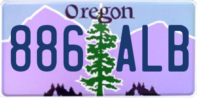 OR license plate 886ALB