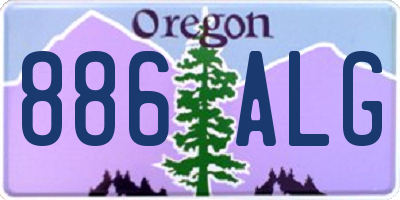 OR license plate 886ALG