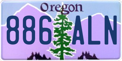 OR license plate 886ALN