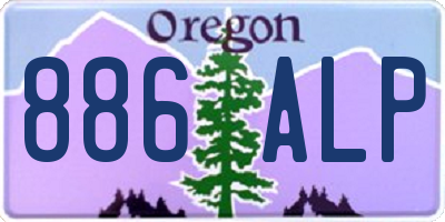 OR license plate 886ALP