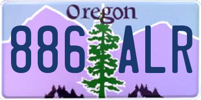 OR license plate 886ALR