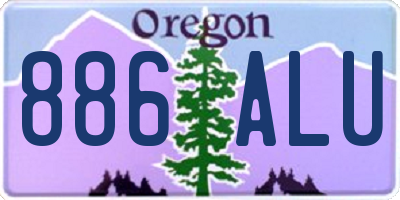 OR license plate 886ALU