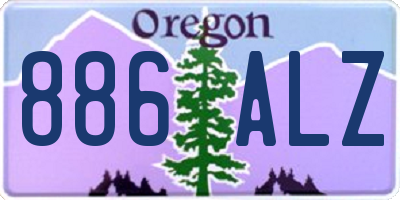 OR license plate 886ALZ