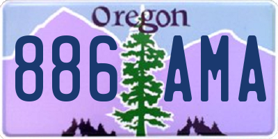 OR license plate 886AMA