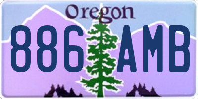 OR license plate 886AMB