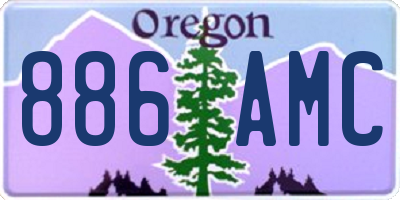 OR license plate 886AMC