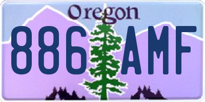 OR license plate 886AMF