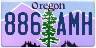 OR license plate 886AMH