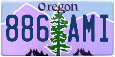 OR license plate 886AMI