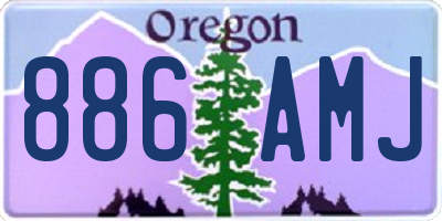 OR license plate 886AMJ