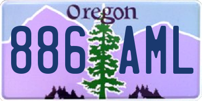 OR license plate 886AML