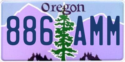 OR license plate 886AMM
