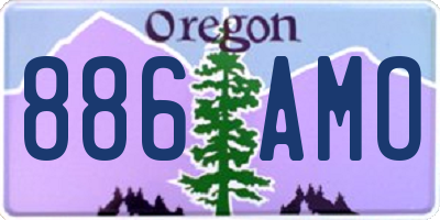 OR license plate 886AMO
