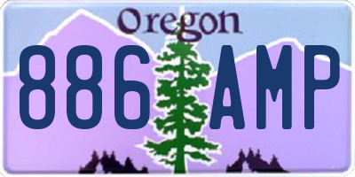 OR license plate 886AMP