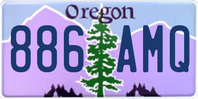 OR license plate 886AMQ