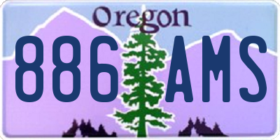 OR license plate 886AMS