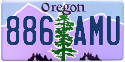 OR license plate 886AMU