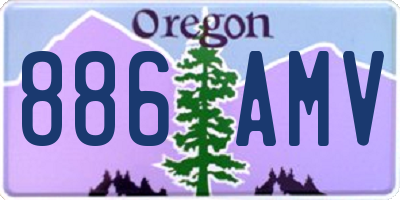 OR license plate 886AMV