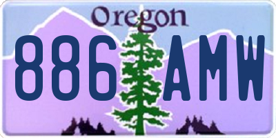 OR license plate 886AMW