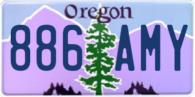 OR license plate 886AMY
