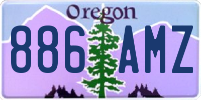 OR license plate 886AMZ