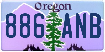 OR license plate 886ANB