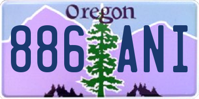 OR license plate 886ANI