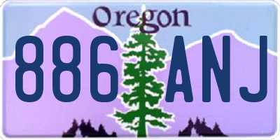 OR license plate 886ANJ