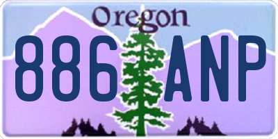 OR license plate 886ANP