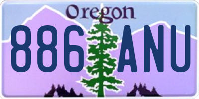 OR license plate 886ANU