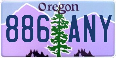OR license plate 886ANY