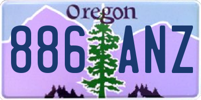 OR license plate 886ANZ