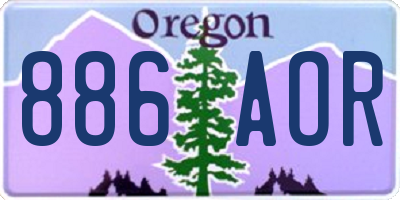 OR license plate 886AOR