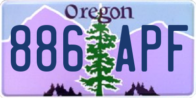 OR license plate 886APF