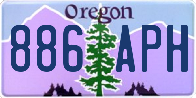 OR license plate 886APH