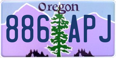 OR license plate 886APJ
