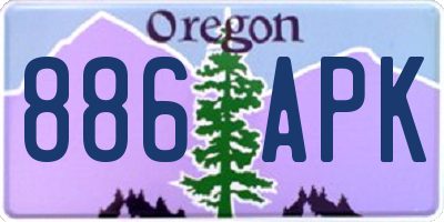 OR license plate 886APK