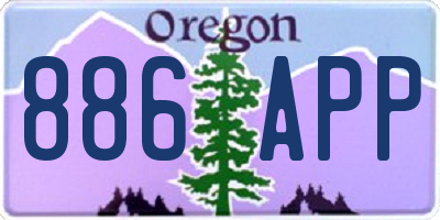 OR license plate 886APP