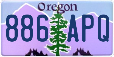 OR license plate 886APQ