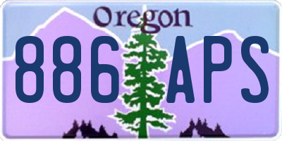 OR license plate 886APS