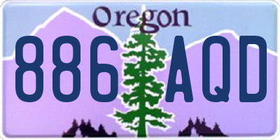 OR license plate 886AQD