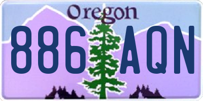 OR license plate 886AQN