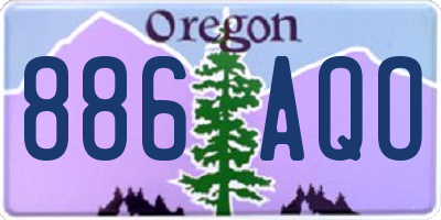 OR license plate 886AQO