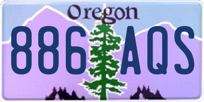 OR license plate 886AQS